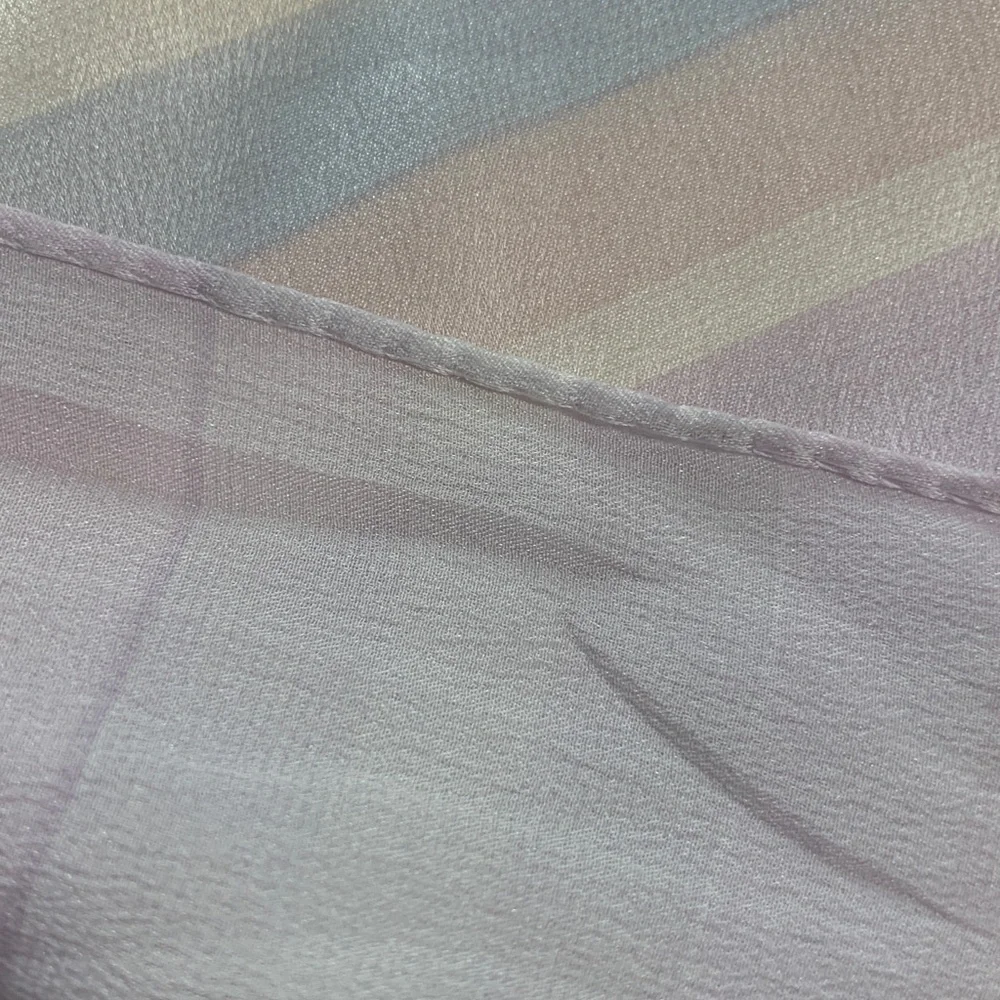 Liz Claiborne vintage silk scarf pastel stripes